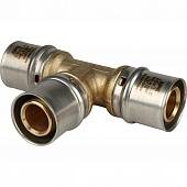 Тройник STOUT равнопроходный 26х26х26 для металлопластиковых труб прессовой