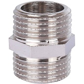 Ниппель HH TIEMME никелированный 1/2х1/2 для стальных труб резьбовой