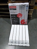 Уцененный товар (трещины на коллекторе): Радиатор биметаллический ROMMER Profi BM 500 6 секции боковое подключение (BI500-80-80-150) (RAL9016)