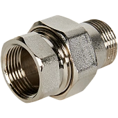 Разъемное соединение STOUT американка ВН 3/4 никелированное, уплотнение под гайкой o-ring кольцо