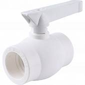 Кран шаровой Kalde d=50 для полипропиленовых труб под сварку (цвет белый)