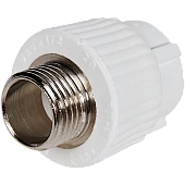 Муфта комбинированная Pro Aqua d= 20-1/2 PP-R НР Белая
