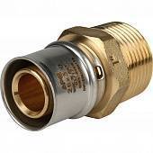 Переходник STOUT с наружной резьбой 1 х26 для металлопластиковых труб прессовой