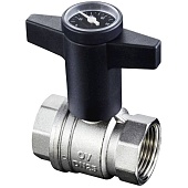 Кран шаровой OVENTROP Optibal с термометром с маховиком, с обеих сторон ВР 1