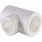 Тройник переходной Политэк 32х25х32 для полипропиленовых труб под сварку (цвет белый)