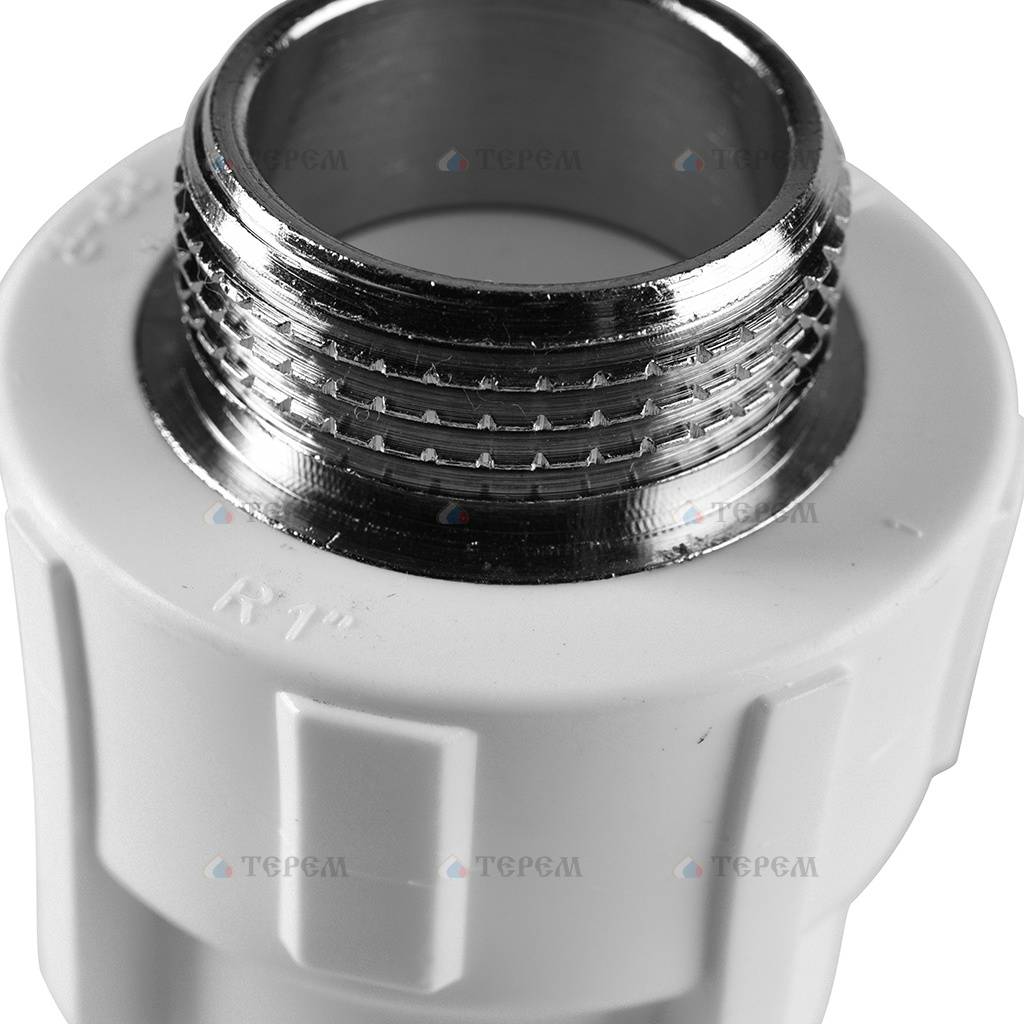 Политэк 32х1 Муфта комбинированная наруж. резьба для полипропиленовых ...