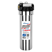 Магистральный фильтр из нержавеющей стали с пластиковой крышкой АКВАБРАЙТ подкл. 3/4 дюйма