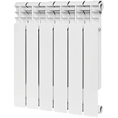 Радиатор биметаллический ROMMER Profi BM 500 6 секции боковое подключение (BI500-80-80-150) (RAL9016)