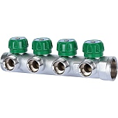 Коллектор регулирующий STOUT 1 , 4 отвода 3/4  ЕК