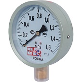 Манометр стандартный РОСМА 100 мм 150 градусов 1/2 давление 1.6 МРа ТМ-510Р 00000006818