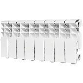 Радиатор алюминиевый ROMMER Plus 200 8 секций боковое подключение (RAL9016)