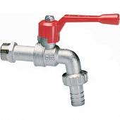 Кран шаровой Cimberio сливной 34 1/2 с насадкой для шланга PN20 НН рычаг