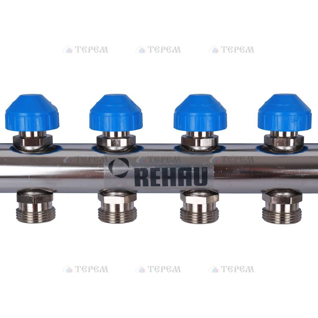 REHAU Распределительный коллектор HKV на 10 контуров (нерж .сталь ...