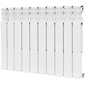 Радиатор биметаллический ROMMER Optima BM 500 10 секций боковое подключение (RAL9016)