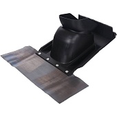 Элемент из пластмассы Vaillant для пересечения дымоходом/воздуховодом косой крыши, цвет-черный