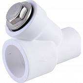 Фильтр Политэк d=40 для полипропиленовых труб под сварку (ВН-НР) (цвет белый)