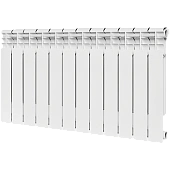 Радиатор биметаллический ROMMER Profi BM 500 12 секции боковое подключение (BI500-80-80-150) (RAL9016)