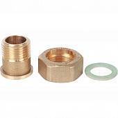 Штуцер с накидной гайкой под плоскую прокладку STOUT G 1/2M-G3/4RN