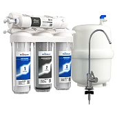 Система очистки воды обратного осмоса АКВАБРАЙТ АБФ-ОСМО-5 ПРОМО под кухонную мойку с отдельным краном.5 ступеней очистки воды.Мембрана VONTRON
