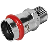 Переходник-НР ROMMER 22х1/2 из нержавеющей стали прессовой