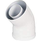 Отвод 45° традиционный коаксиальный ROMMER D60(п-м)/100(п-м)