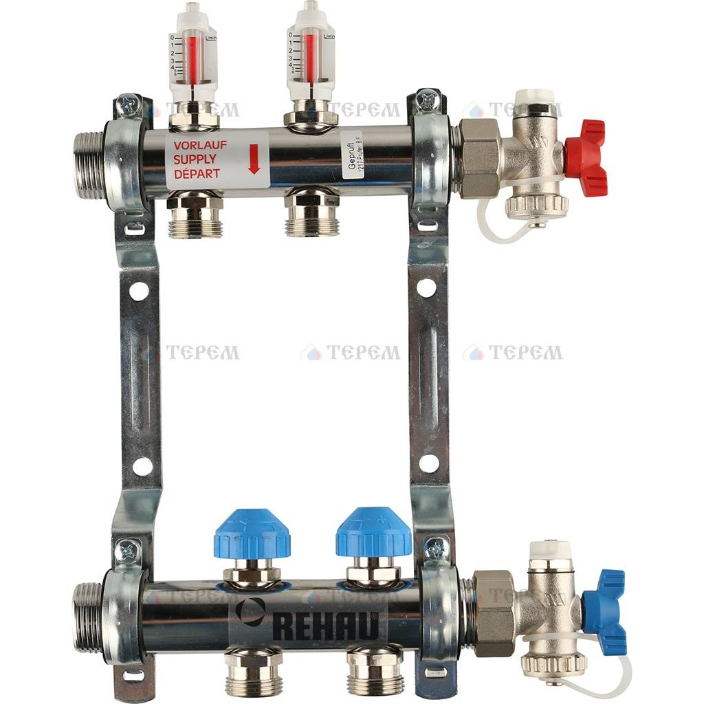 REHAU Распределительный коллектор HKV-D на 2 контура (нерж .сталь ...