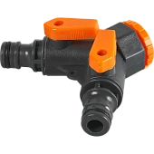 Разветвитель BELAMOS на кран, 2-х 1/2-3/4 канальный для шланга