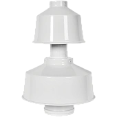 Оголовок с ветрозащитой традиционный ROMMER D60(м)/100(м) (алюминий) БЕЛЫЙ