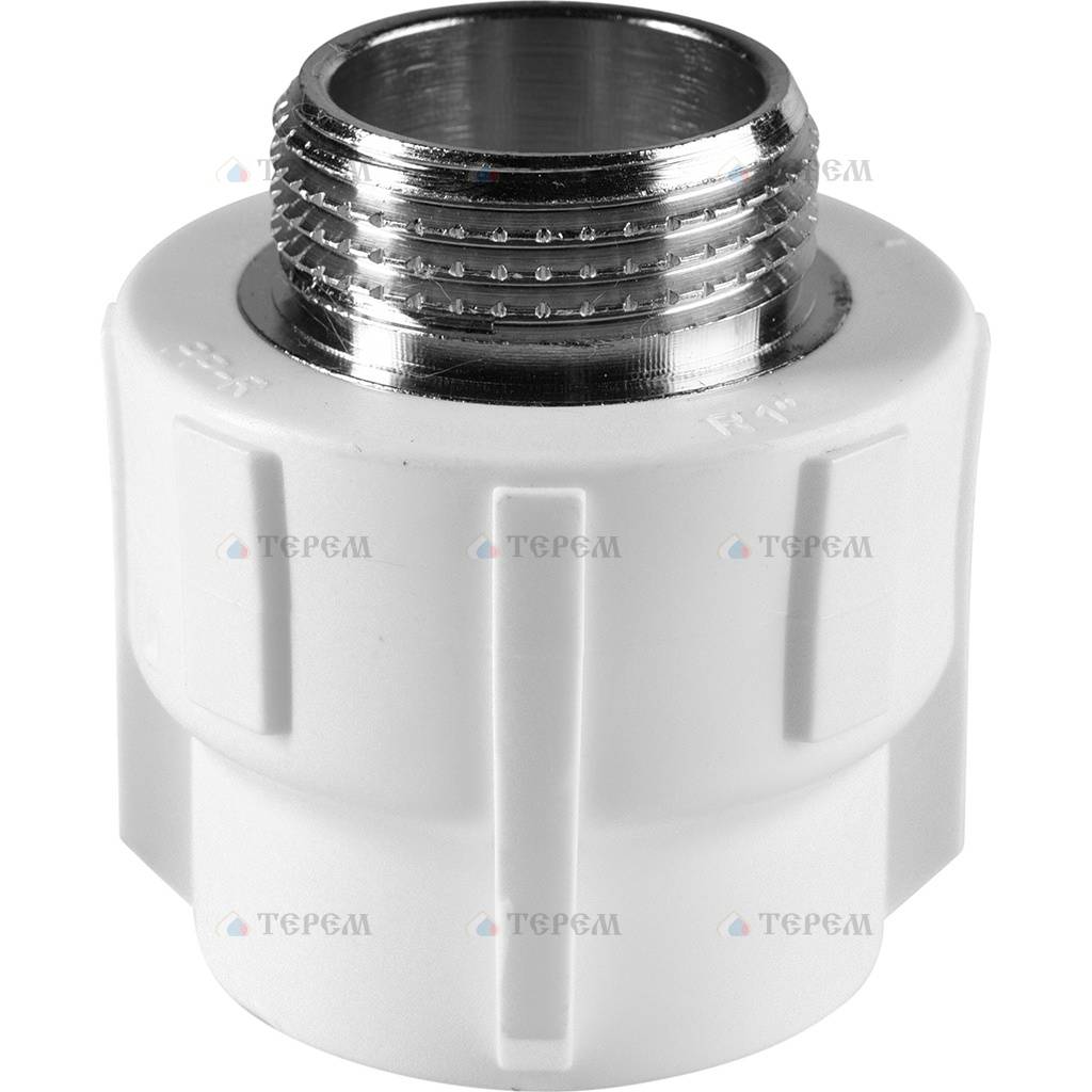 Политэк 32х1 Муфта комбинированная наруж. резьба для полипропиленовых ...