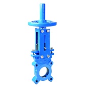 Задвижка шиберная FAF 6550, Ду 200, Ру 10 ножевая межфланцевая с невыдвижным штоком со штурвалом