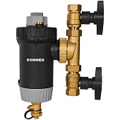 Магнитный сепаратор шлама ROMMER RFW-0081-002920 с щетками поворотный, ВР 3/4  корпус- композит