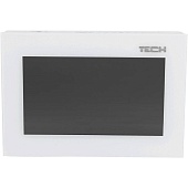 Комнатный двухпозиционный  регулятор цветной (стекло 2мм, скрытый монтаж) белый TECH ST-283 C
