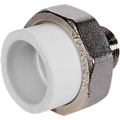 Муфта комбинированная Pro Aqua d=32-3/4 PP-R разъемная (американка) НР Белая