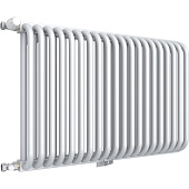 2-х трубчатый радиатор стальной ROMMER RST 2200/04 секции нижнее правое подключение RAL9016