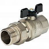 Кран шаровой STOUT полнопроходной, ВР/НР, ручка бабочка 1 1/4, американка