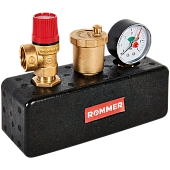 Группа безопасности котла ROMMER 3 бар, 1  (до 50 кВт) (в теплоизоляции)