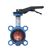 Затвор поворотно-дисковый Tecofi VPI4448 DN 300 PN 16 межфланцевый с ручкой из чугуна EPDM