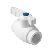 Шаровой кран полнопроходной Pro Aqua d= 20 PP-R Prime Белый