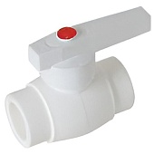 Мини-кран шаровой Kalde d=20 с белой ручкой для полипропиленовых труб под сварку (цвет белый)