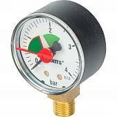 Манометр радиальный WATTS 50мм 1/4 давление 4 бар