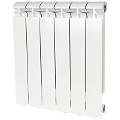 Радиатор алюминиевый STOUT ALPHA 500 6 секций боковое подключение (белый RAL 9016)