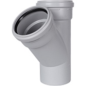 Тройник канализационный бесшумный STOUT D 110 x 110 / 45°