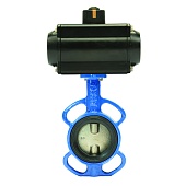 Затвор дисковый поворотный FAF Valve 3550 DN 125 c пневмоприводом двустороннего действия PA11DA