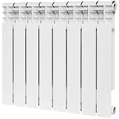 Радиатор биметаллический ROMMER Profi BM 500 8 секции боковое подключение (BI500-80-80-150) (RAL9016)