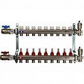 Коллектор из нержавеющей стали в сборе с расходомерами STOUT 9 выходов
