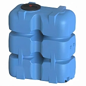 Бак для воды АНИОН Танк 1500 л с фланцем и крышкой с клапанами, со сливом