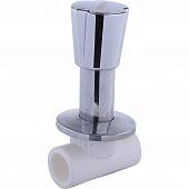 Вентиль Kalde c хромированной ручкой трилистник d=25