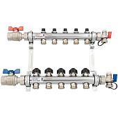 Комплект коллекторов с шаровыми кранами РЕХАУ HKV 5 контуров