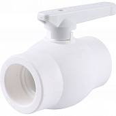 Кран шаровой Kalde d=40 для полипропиленовых труб под сварку (цвет белый)