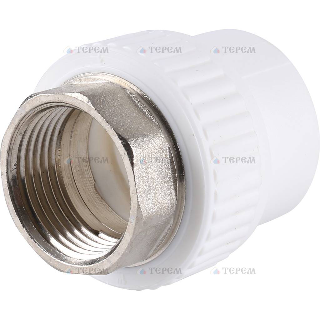 Угольник комбинированный вн. Накидная гайка полипропилен 20. Муфта 32х1 pro aqua. Угольник переходной с наружной резьбой 20х1/2" (125/25) (valfex) серый. Муфта с накидной гайкой 20 1/2 fv plast.